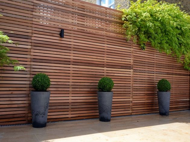 houten tuinwand